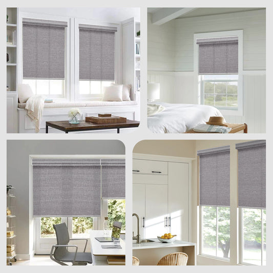 Weffort Motorized Translucent Roller Shades Texture Series