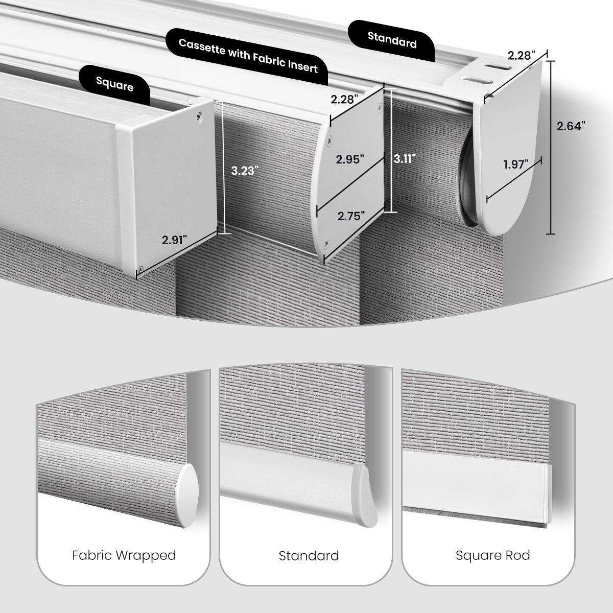Weffort Motorized Translucent Roller Shades Texture Series