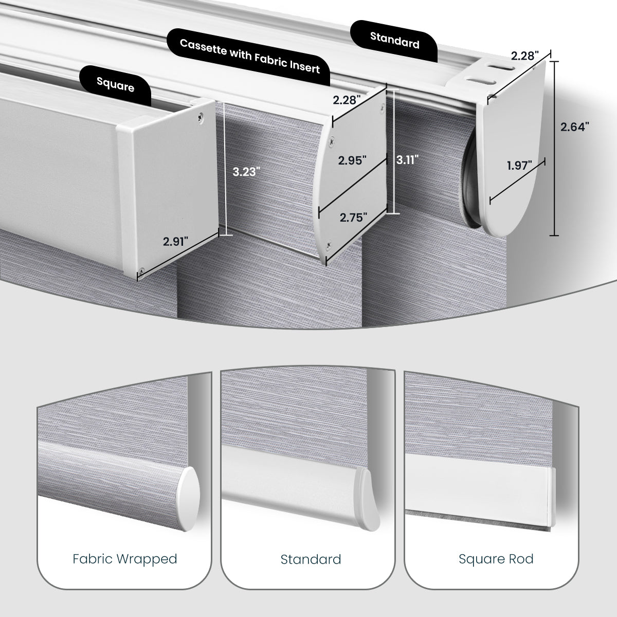 Weffort Motorized Blackout Roller Shades Classic Series