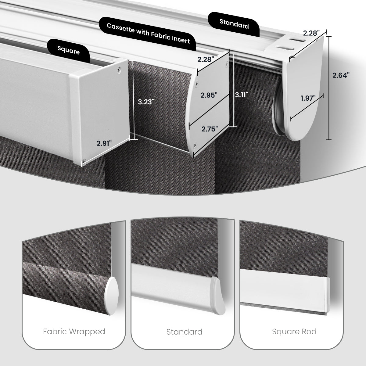 Weffort Motorized Blackout Roller Shades Dark Series