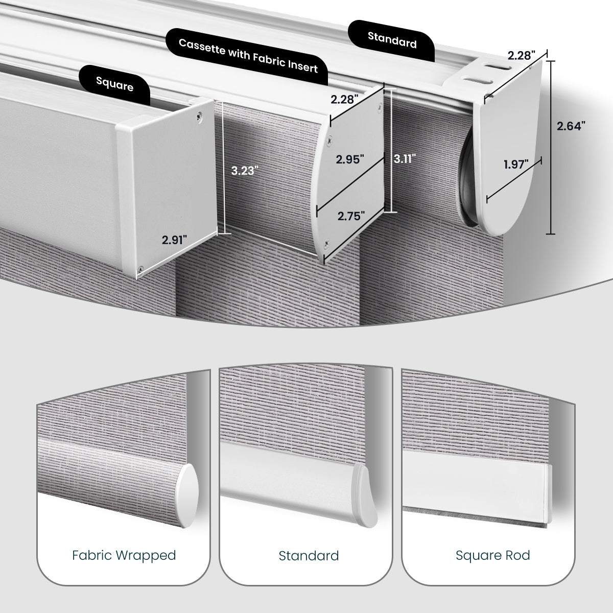 Weffort Motorized Blackout Roller Shades Texture Series