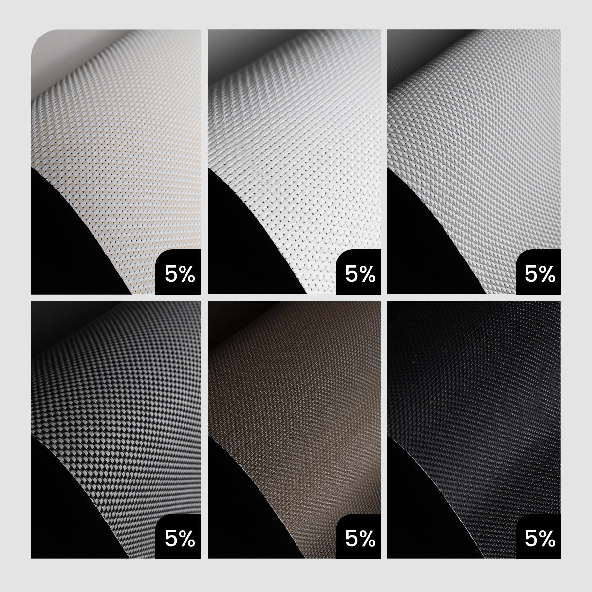Weffort Motorized Sunscreen Roller Shades 1%/3%/5% Openness Aventus Series