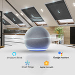 App Control: Operate your shades from anywhere via Amazon Alexa, Google Assistant, and Apple Homekit.