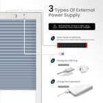 Skylight cellular blinds offer multiple charging methods to provide you with greater flexibility and convenience.