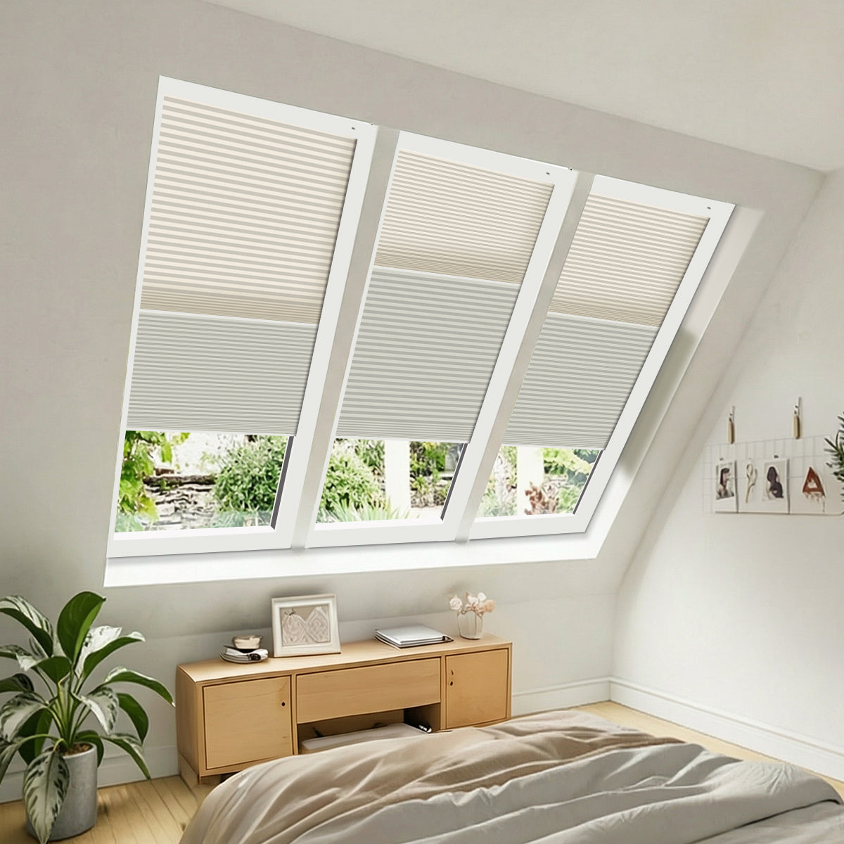 Motorized Blackout Day&Night Skylight Cellular Shades