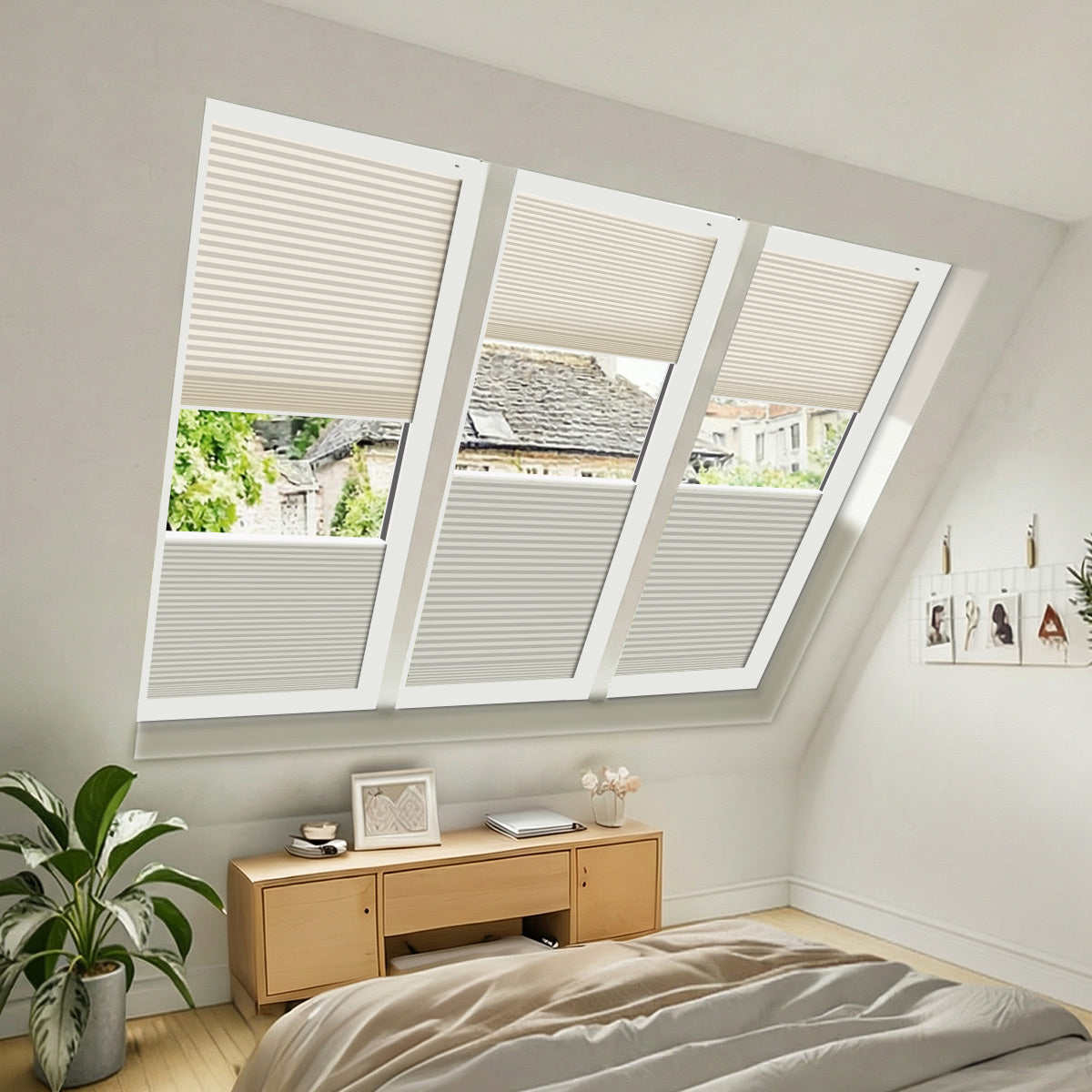 Motorized Blackout Day&Night Skylight Cellular Shades