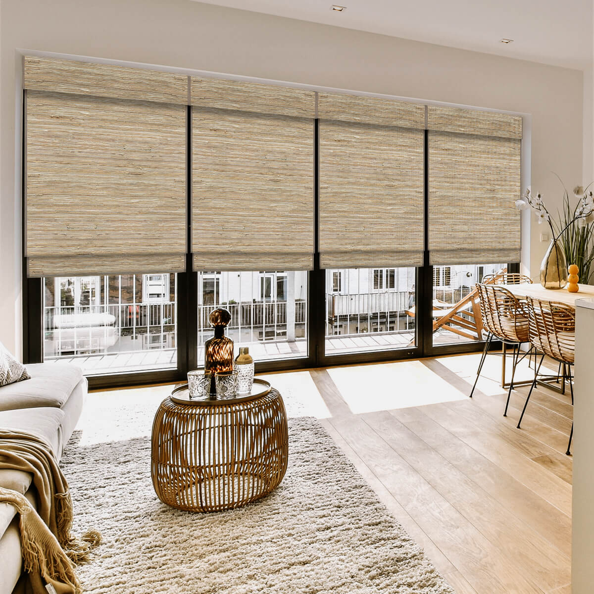 Crocheting Series - Cordless Motorized Woven Wood Shades – Weffort