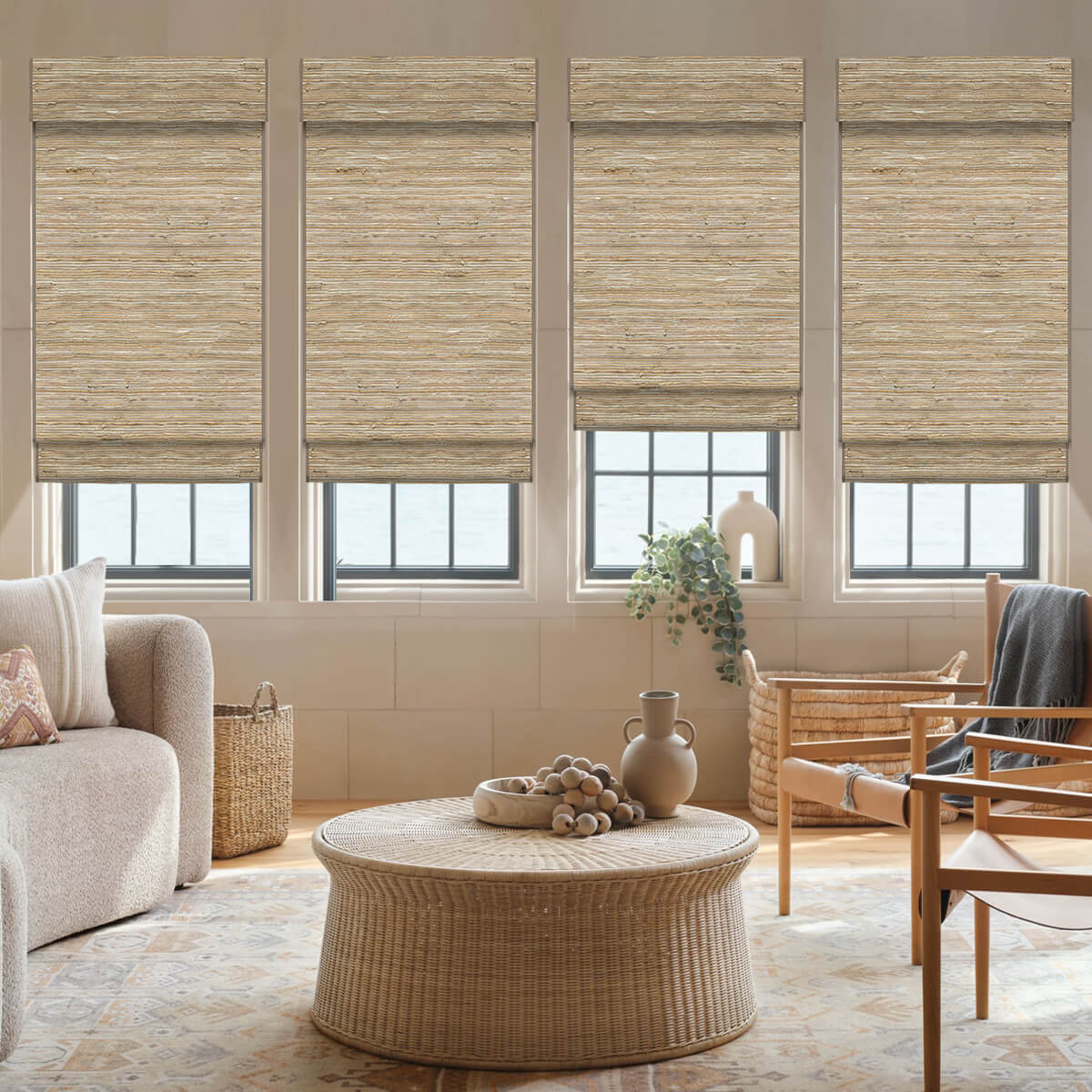 Crocheting Series - Cordless Motorized Woven Wood Shades – Weffort