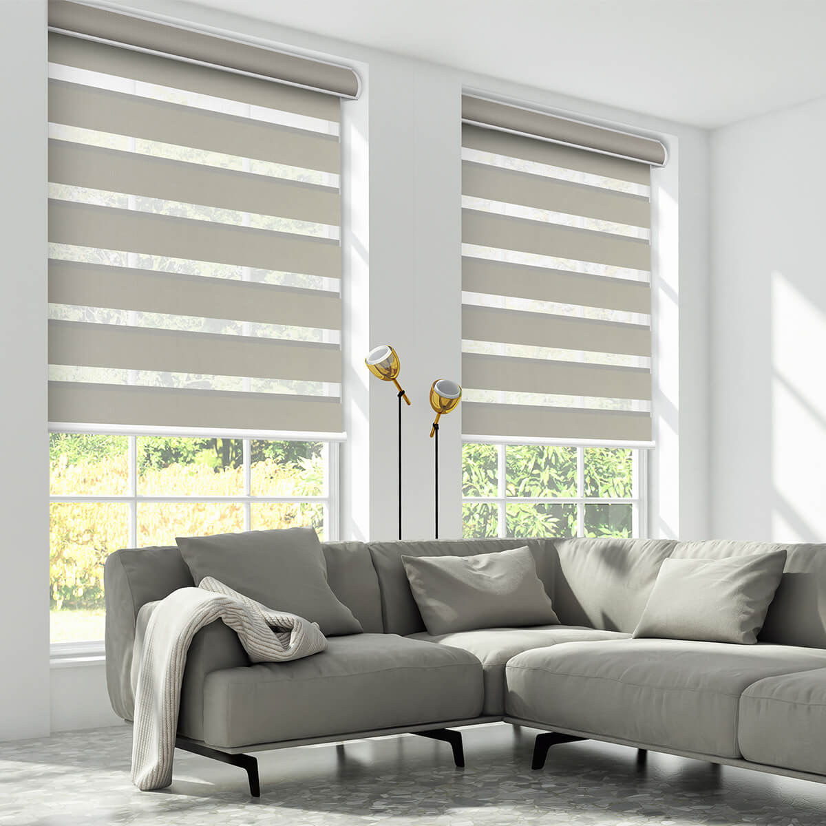 Soft Series - Custom Motorized Blackout Zebra Shades – Weffort