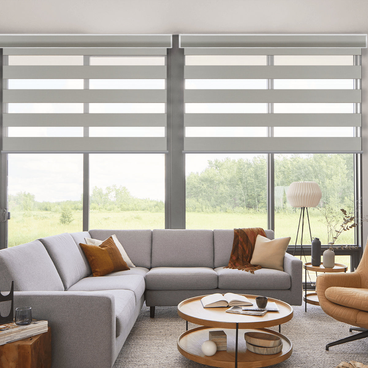 Weffort Motorized Blackout Zebra Shades Soft Series