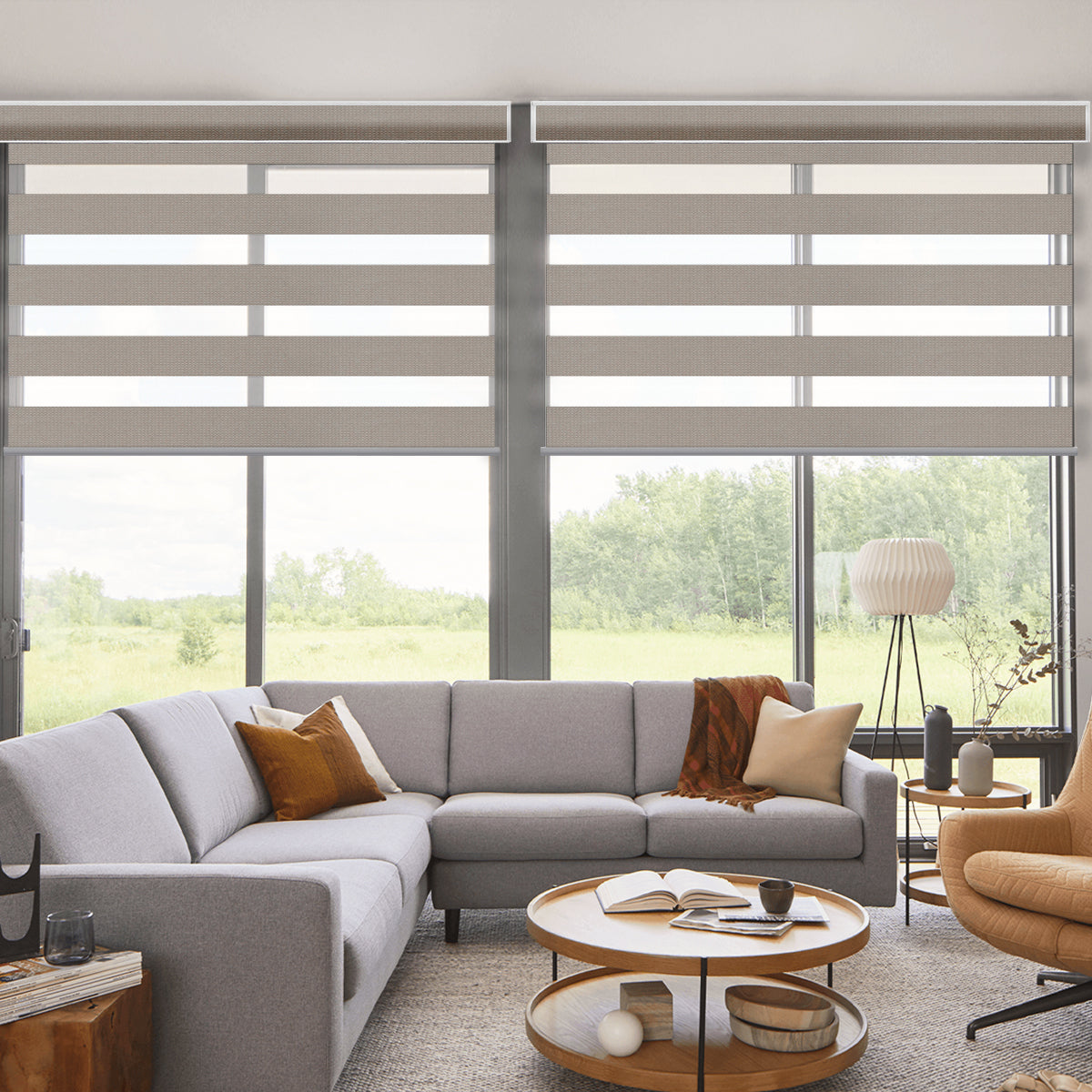 Weffort Motorized Blackout Zebra Shades Soft Series